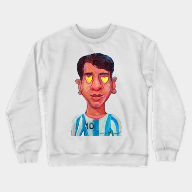 Leo y corazones Crewneck Sweatshirt by diegomanuel